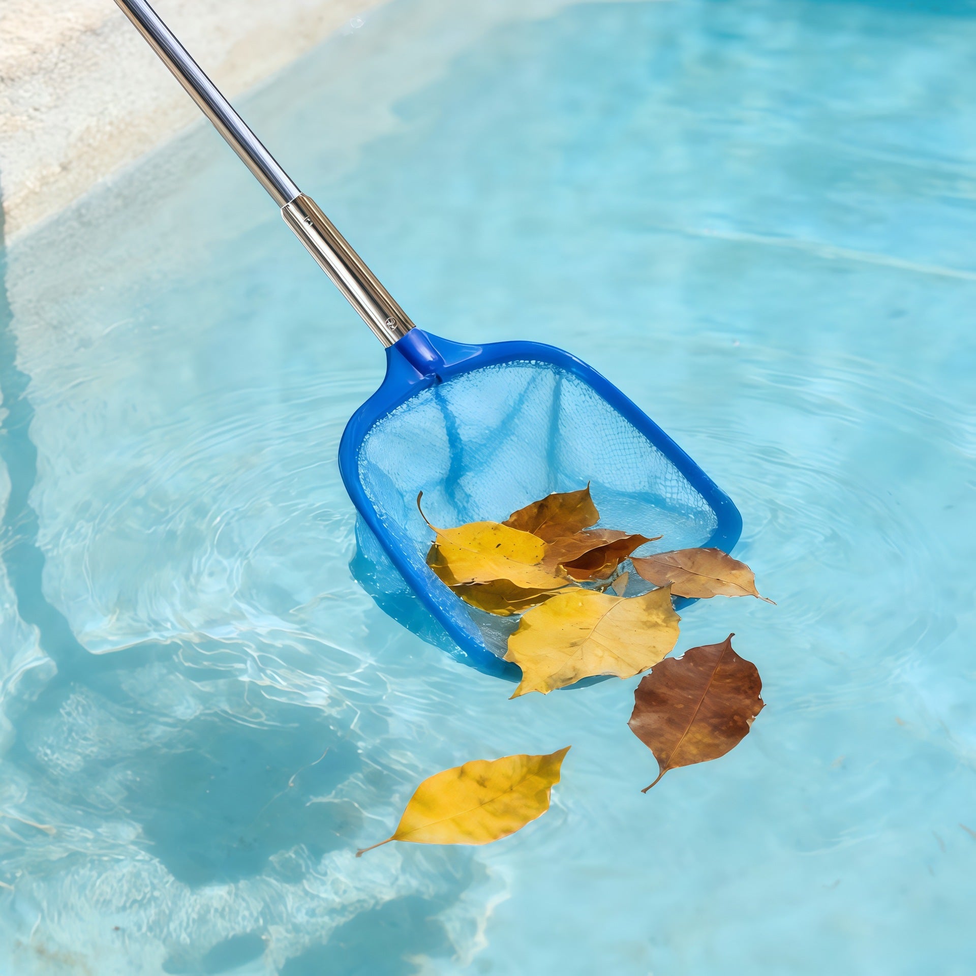 Kit Entretien Piscine avec Épuisette et Brosse, Perche Télescopique 5 Sections, Brosse Caoutchouc et Mousse, Nettoyage Fond et-Paroi. - 3