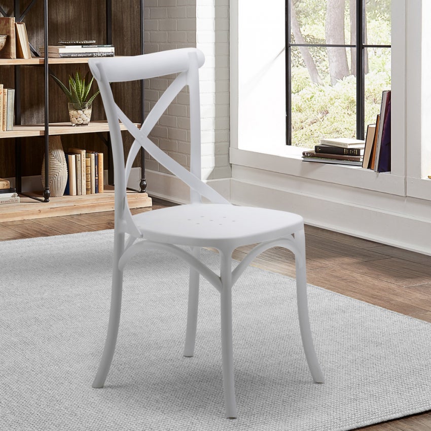 Sedie cucina bar in polipropilene Vintage Paesana Cross design