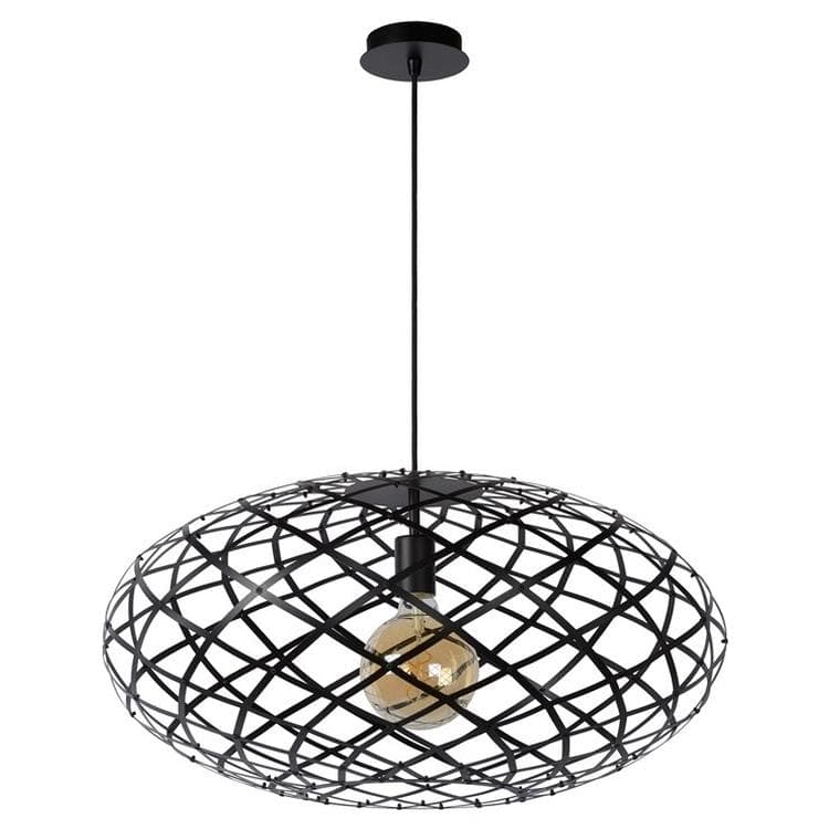 Żyrandol WOLFRAM czarna 1 x E27 x 60W wym:160x65x65cm Lucide