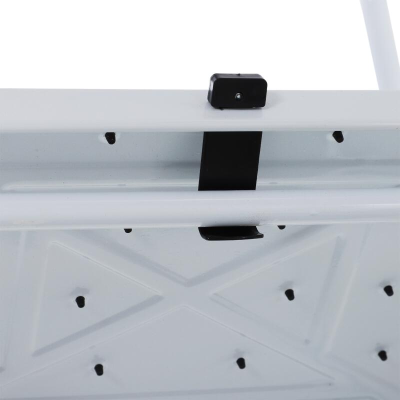 HOMCOM Escabeau pliable 4 marches XL antidérapantes double garde corps hauteur max. 1,55 m charge max. 150 Kg pochette outils intégrée - 8