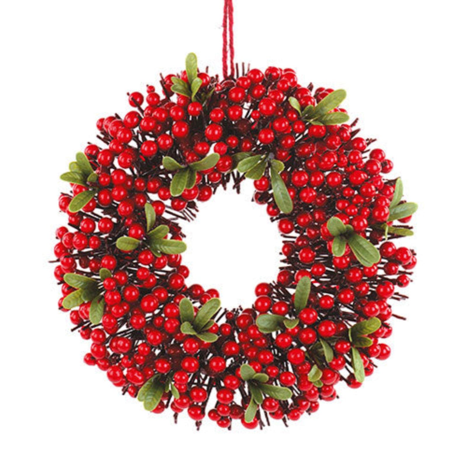 Natale Ghirlanda Rossa con pigne, bacche e juta di Rituali Domestici Natale Ghirlanda Rossa con pigne, bacche e juta di Rituali Domestici