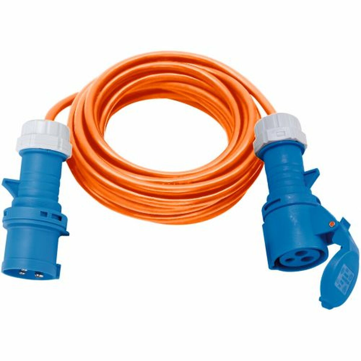 as - Schwabe Set da campeggio Duo + cavo CEE + cavo di prolunga CEE da 1,5 m CEE a 3 poli, istruzioni in poliuretano da 25 m e cavo di prolunga + spina CEE, indicatore di tensione powerlight 19704