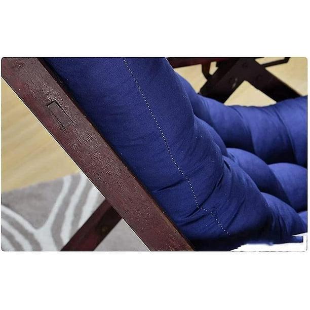 Coussin en fauteuil à bascule inclinable et pliant , coussin en coton, coussin en peluche, coussin en bambou, chaise pliante en bois - 4