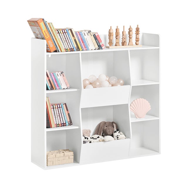 Bibliothèque pour Chambre enfant en MDF Blanc H. 104 x l. 106 x P. 30 cm