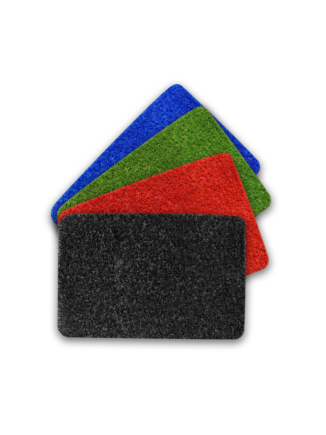 Felpudo de césped artificial 60x40cm 25mm - ideal para terrazas, exteriores y decoración | colores azul, negro, rojo y verde | verde