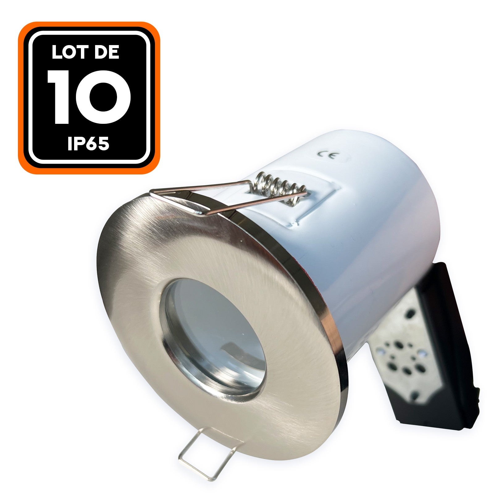 Lot De 20 Spot BBC Orientable Diametre 100mm Avec Douille GU10 Automatique Ref 8025