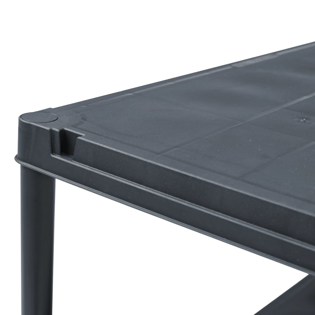 Estantes de plástico 5 unidades 60x30x138 cm pretas – ComfortXL - 6
