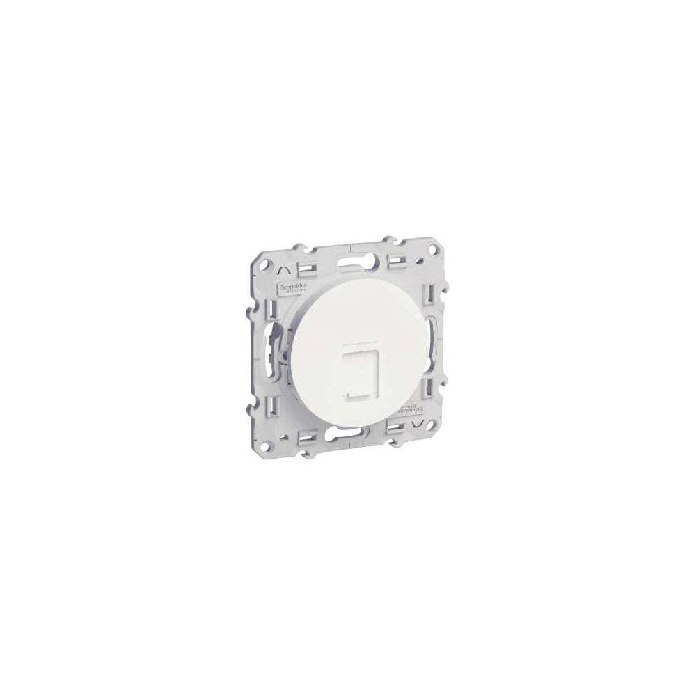 Gniazdo RJ45 Schneider Electric ODACE białe kat. 6 STP z mocowaniem na śruby