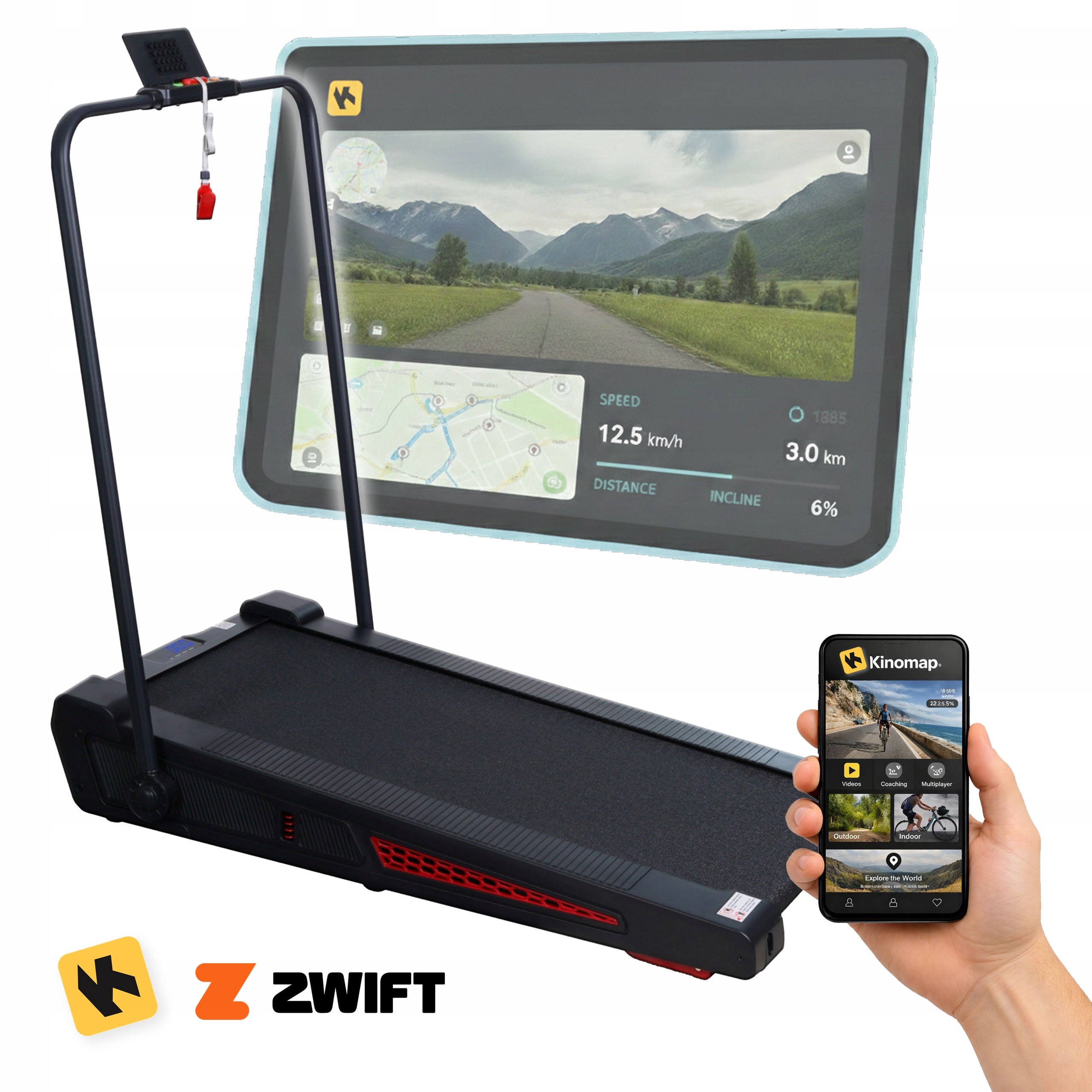 Bieżnia elektryczna domowa Tollo Corciano walkingpad 2w1 3HP 130 kg 14km/h