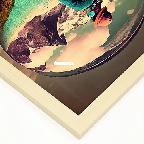 Nacnic Poster Burbuja De Agua En Estilo Surrealismo Cinematográfico Ilustraciones Y Grabados De Historieta Abstracta Y Artística Para A4 Marcos Madera - 4
