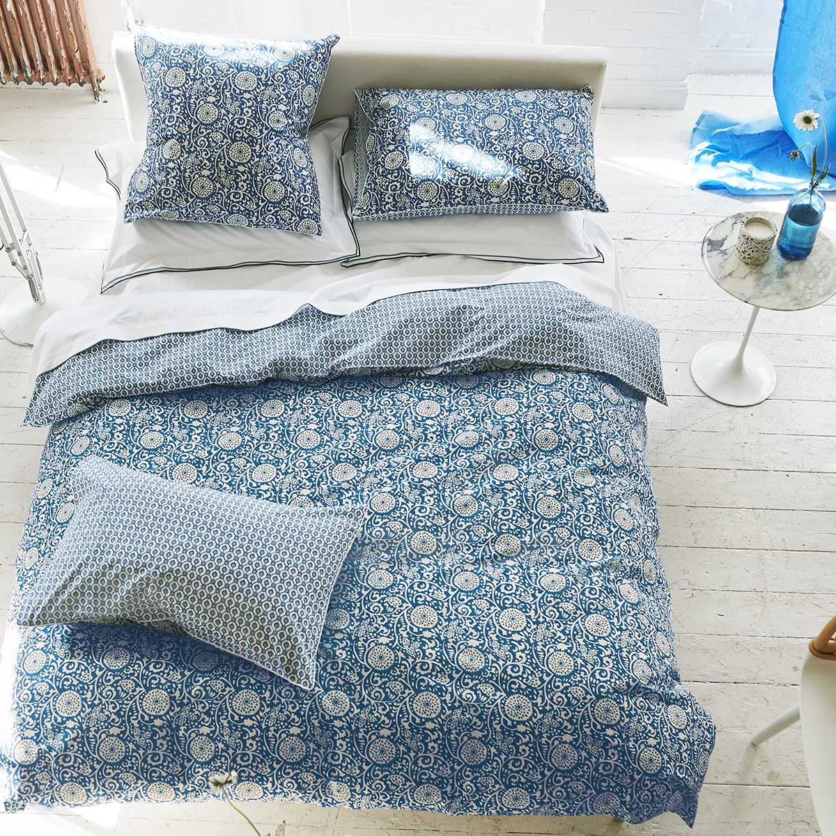 Taie d'oreiller imprimée en percale de coton, Shaqui Porcelain - 2