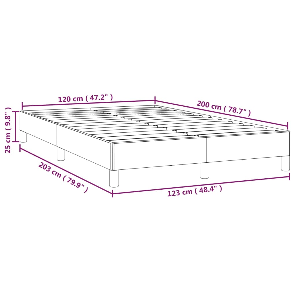 Cadre de lit sans matelas blanc 120 x 200 cm en similicuir - 9