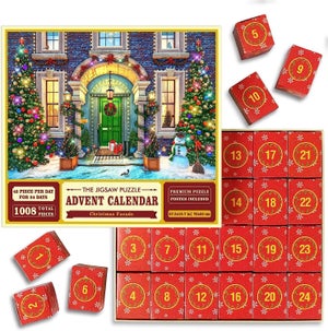 Calendrier De L'Avent Puzzle 2025 – 24 Jours, 1008 Pièces – 70x50 Cm – Cadeau De Noël Pour Enfants Et Adultes