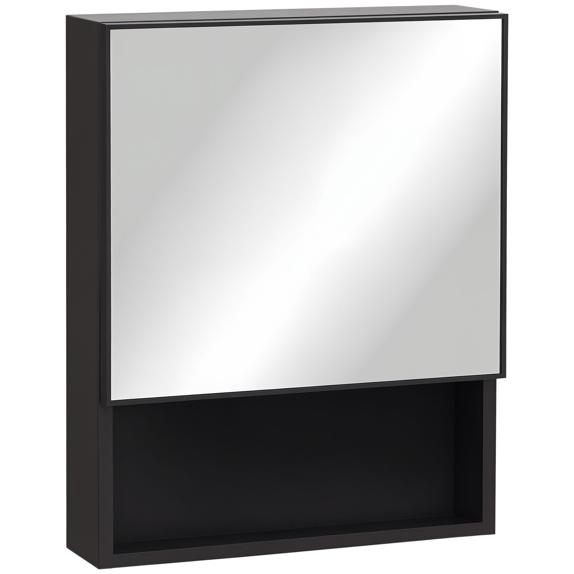 Armoire Murale Salle De Bain, Placard Avec Miroir, Meuble De Rangement 3 Portes, 60 X 15 X 55 Cm Armoire Murale Salle De Bain, Placard Avec Miroir, Meuble De Rangement 3 Portes, 60 X 15 X 55 Cm
