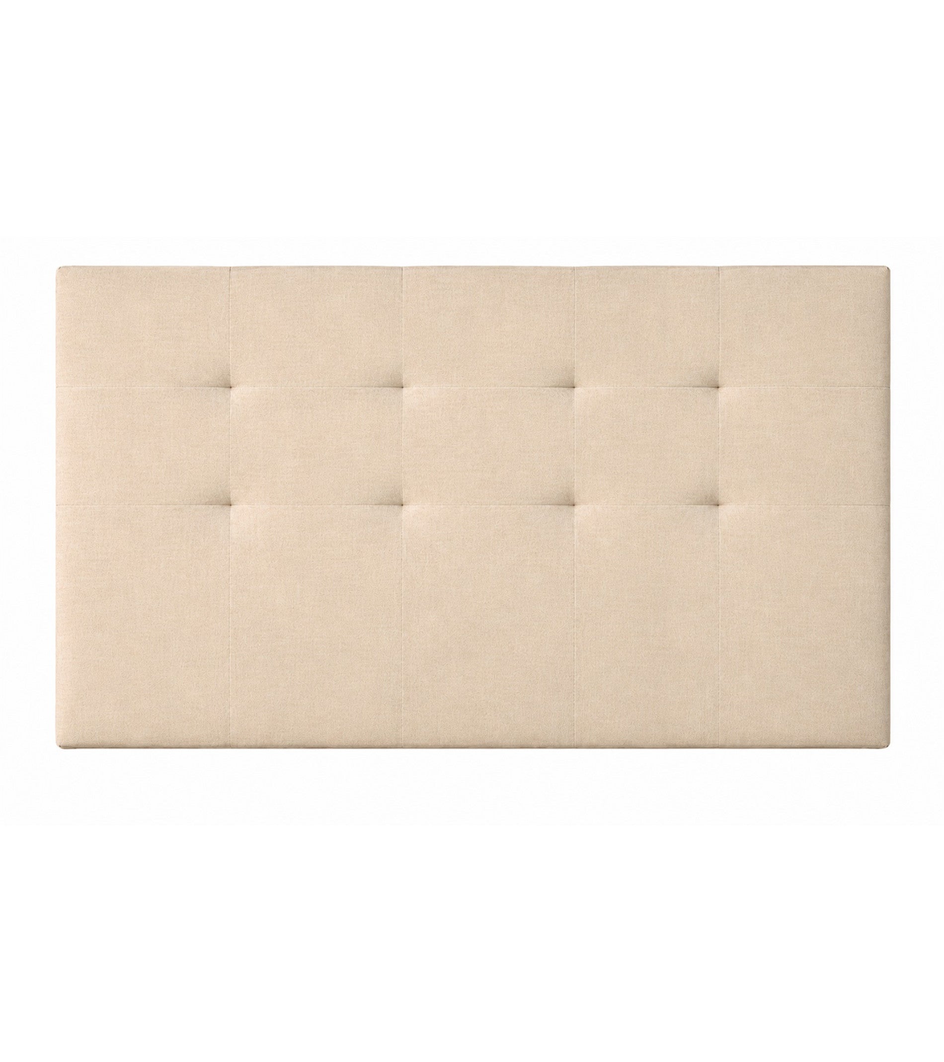 Cabecero de cama OLSON tapizado en tela beige, cama doble 150 cm - 3