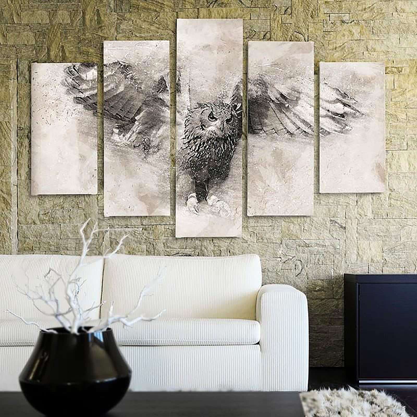 Tableau hibou en vol 1 - 150 x 100 cm - 3