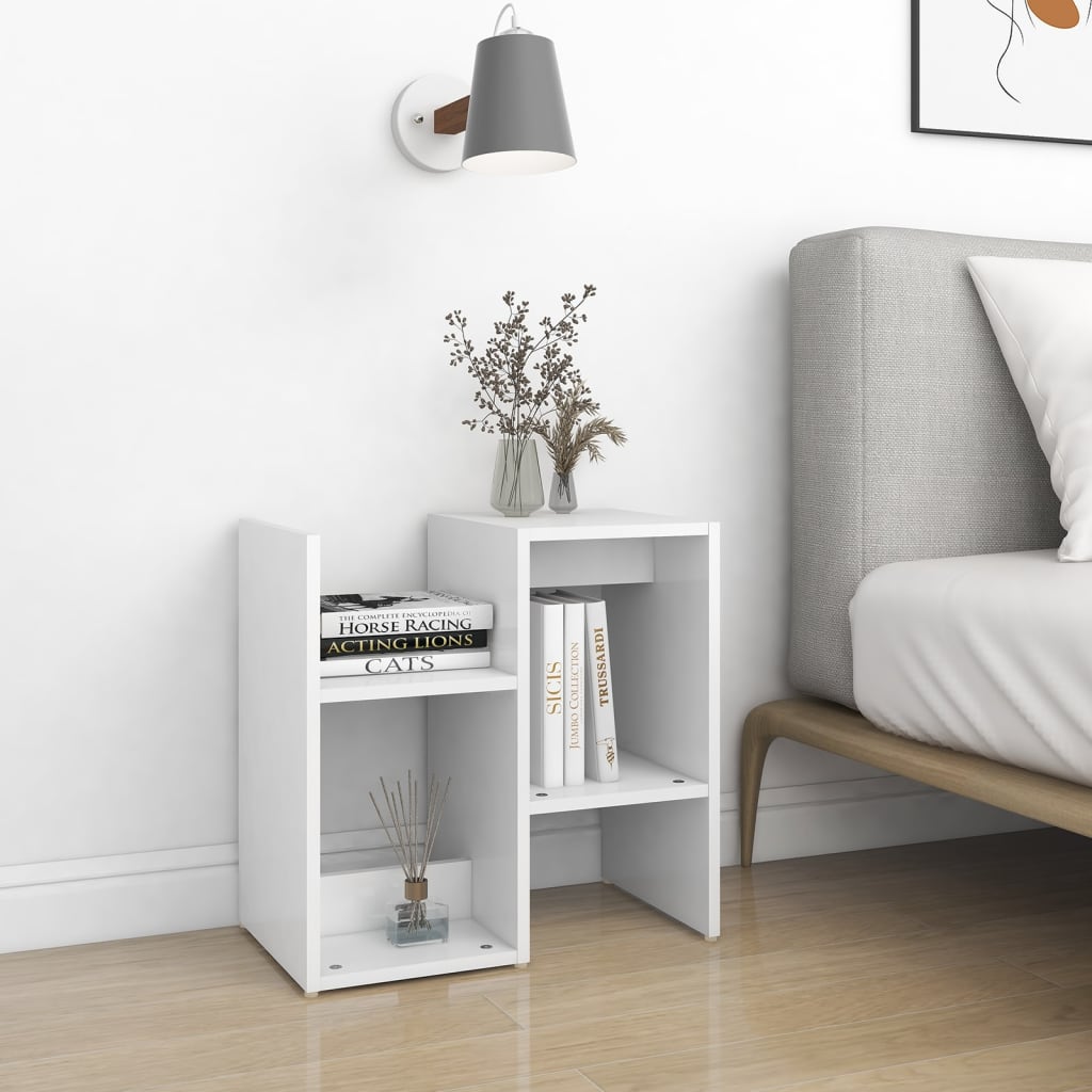 vidaXL Table de chevet blanc 50x30x51,5 cm bois d'ingénierie - 3