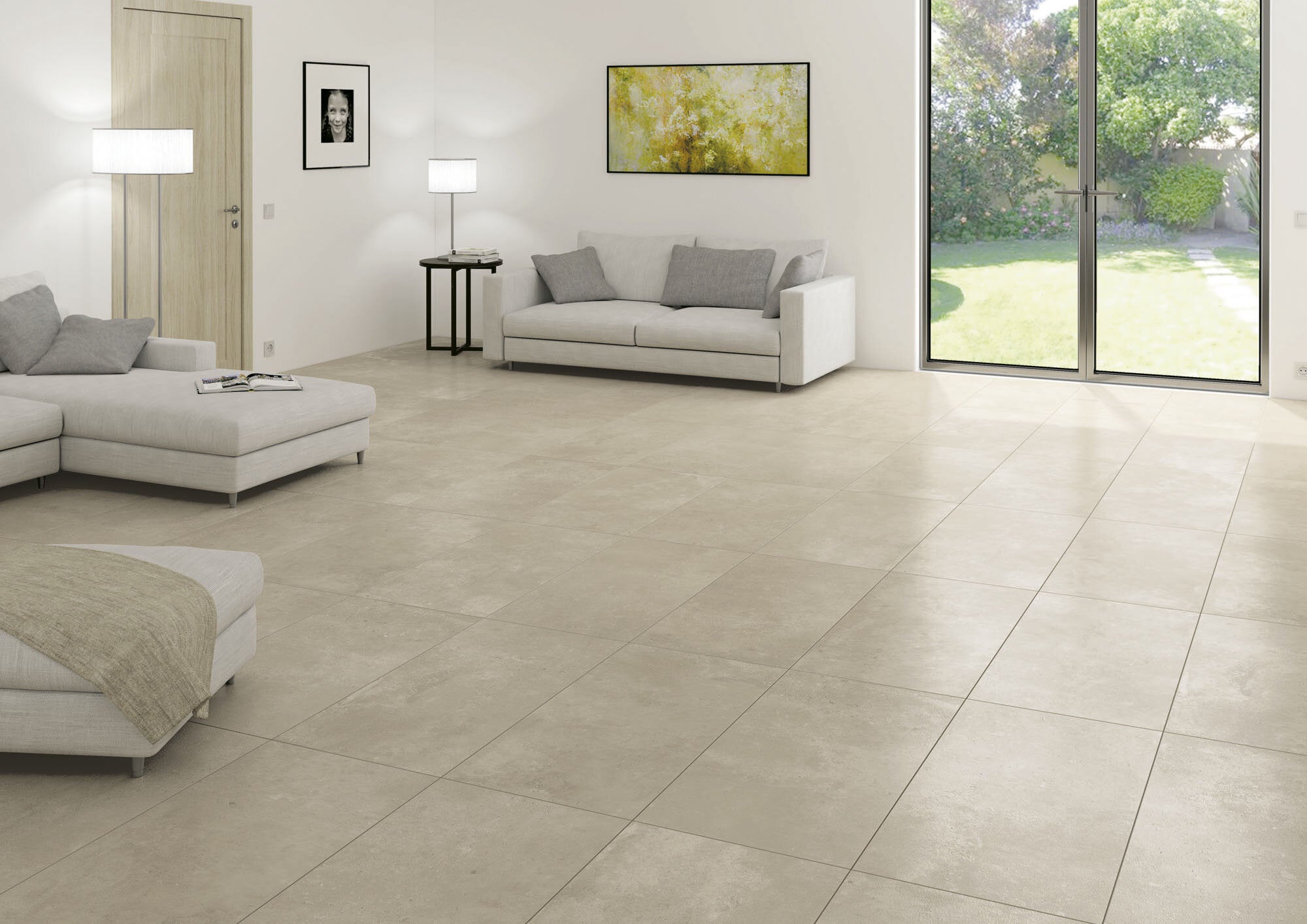 Grès cérame - KOMPACT - BEIGE - 60x60 Rectifié - Antidérapant - Boite ...