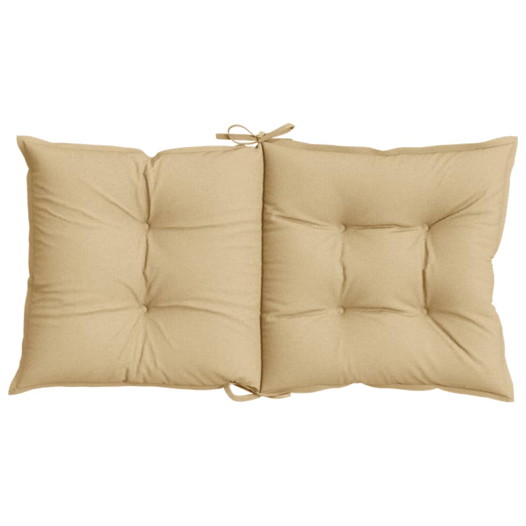 Cuscini per sedia schienale basso 2 unità tessuto beige melange 100x50x7 cm - COMFORTXL - 7