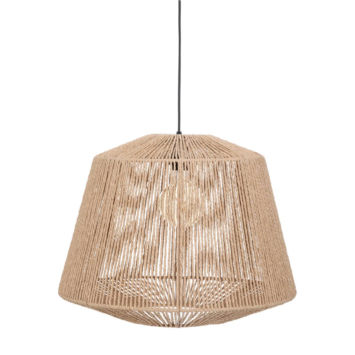 LAMPA WISZĄCA Jily 48 cm KLOSZ Z RATTANU styl boho