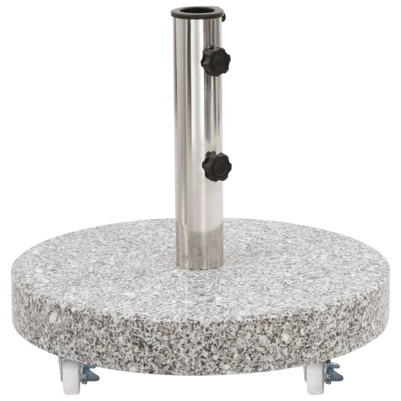Base per ombrellone in granito, 30 kg, quadrata, grigio