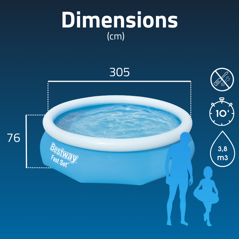 Piscina Inflável 305x76 cm Bestway 57270 com Filtro - 3