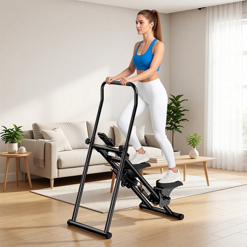 Stepper de escada vertical com tela LCD,RATTANTREE guiador ajustável e pedais antiderrapantes,stepper de escada de profissional,capacidade 150 kg - 8