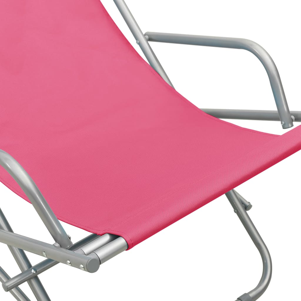 Chaises à bascule 2 unités en acier rose – ComfortXL - 7
