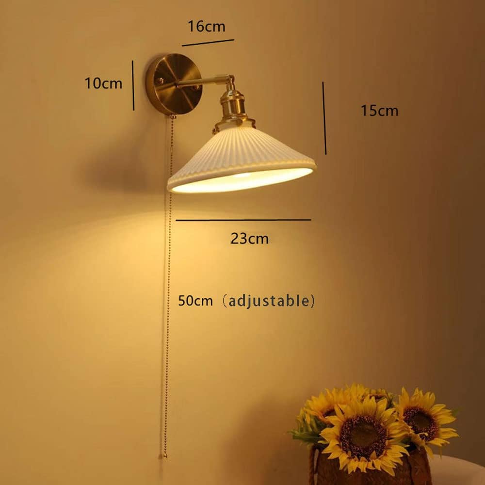 Applique murale en métal avec abat-jour en céramique – Lumière chaude LED 12 W - 3