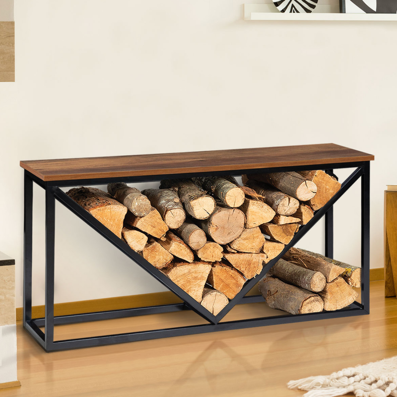 Range-bûches Extérieur Galvanisé Avec Toit - 188x70x188cm - Charge 3 Tonnes - Pour 3,3m³ De Bois