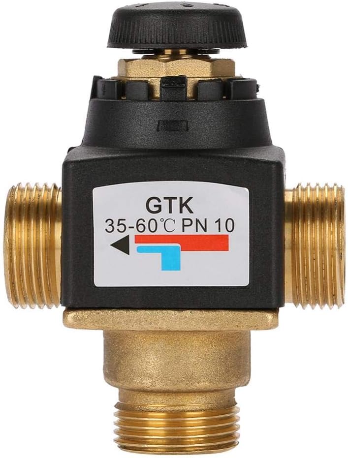 Termostatyczny zawór mieszający - DN20 gwint męski, 3-drożny, mosiężny termostatyczny zawór mieszający do solarnego podgrzewacza wody