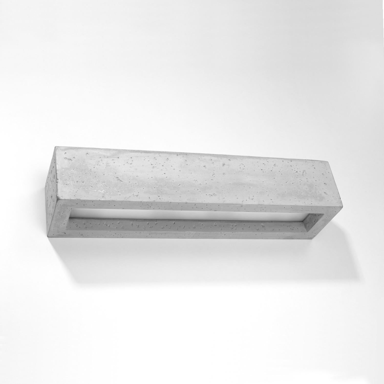 Kinkiet ścienny Vega szaro-biały 1xE27x60W wym: 10 x 50 x 12 cm beton architektoniczny IP20 Sollux Lighting