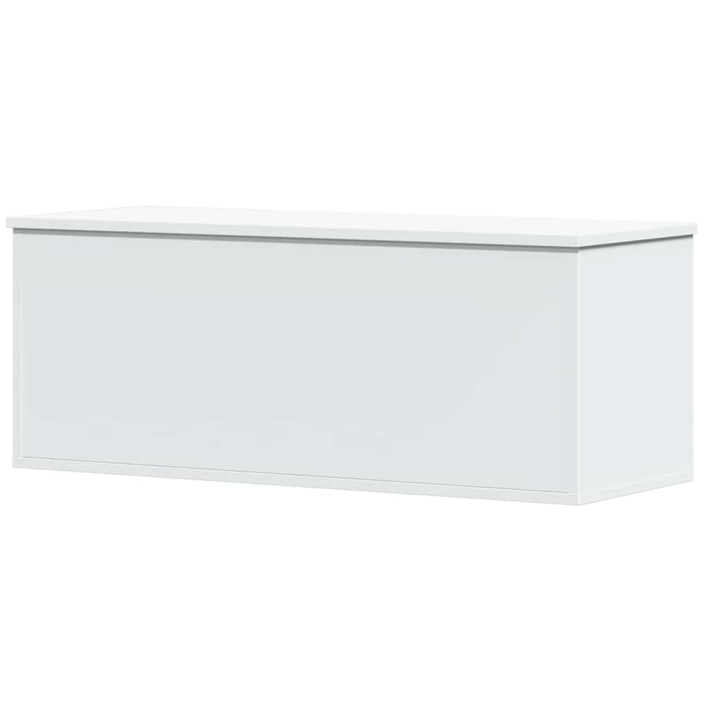 Caja de almacenaje madera de ingeniería blanco 90x35x35 cm