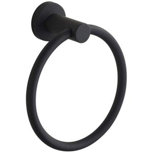Porta Asciugamani Ad Anello In Acciaio Inox 304 Nero Opaco, Design Moderno Quadrato Per Bagno E Cucina