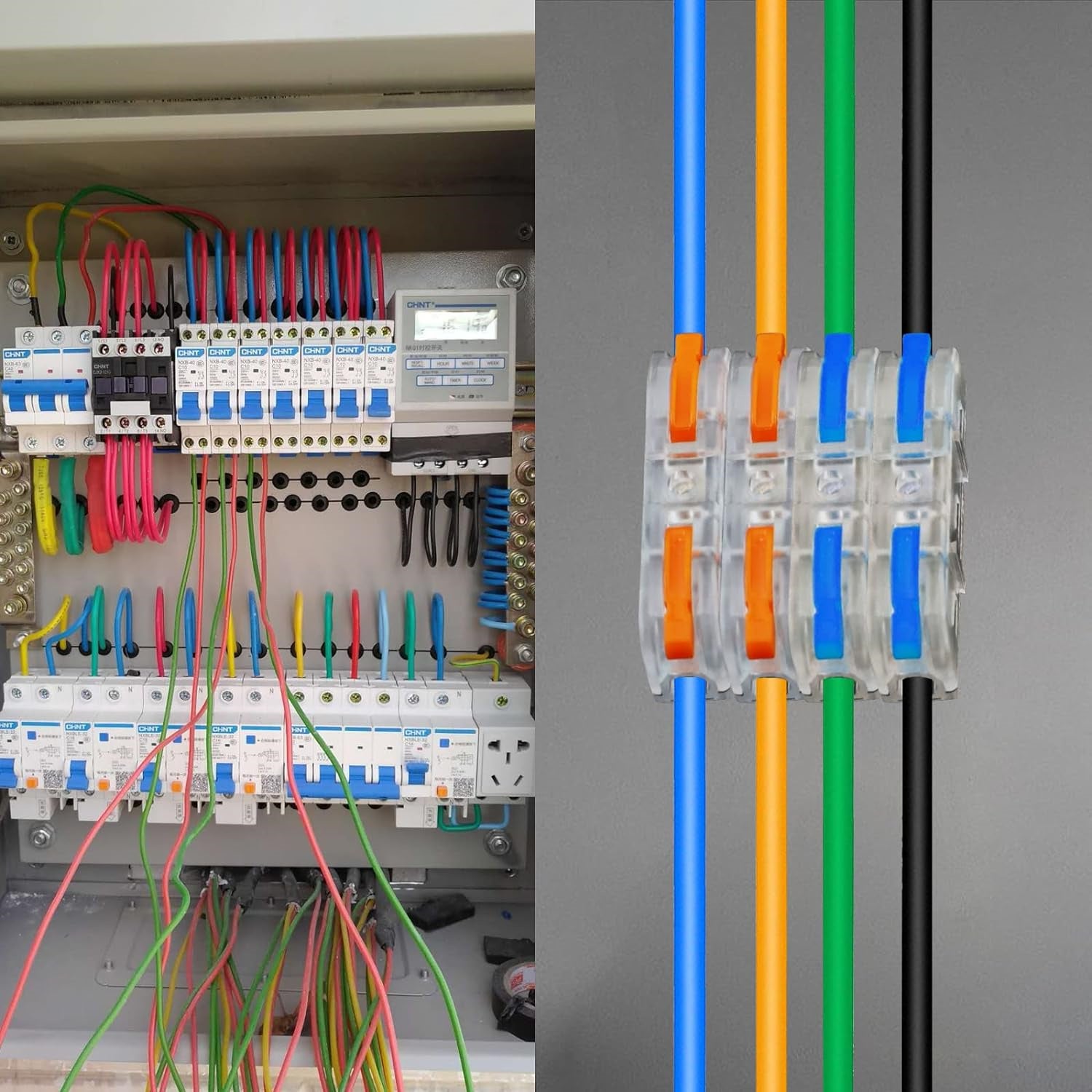 Connecteur de fil à levier 20 pcs pour une connexion rapide de connecteur de fil en ligne 1 à 1 28-12 AWG,borne isolée électrique à épissure compacte - 9