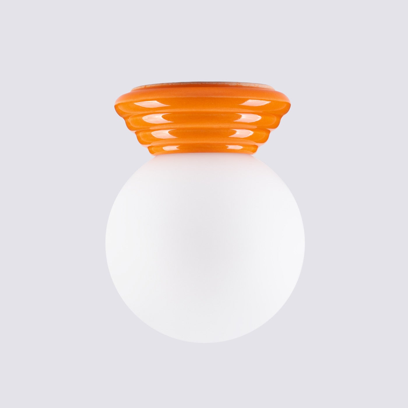 Lampa sufitowa ceramiczna szkliwiona ZORI pomarańczowo-biała 1xG9x8W ceramika / gips wym:12x12x16cm IP44 Sollux Lighting - 7