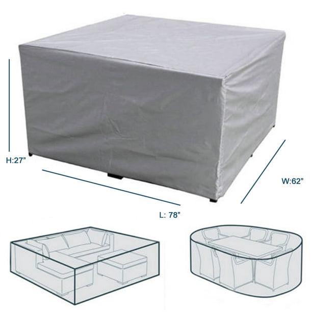 Copertura Per Mobili Da Giardino Rettangolare, Copertura Invernale Impermeabile In Tessuto Oxford Per Tavolo Da Giardino Sedia E Set Di Mobili 170 X 94 X 70 Cm 86850594