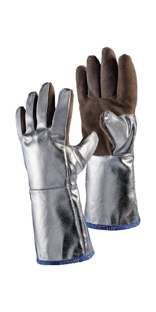 Gant de protection thermique 5 doigts taille univers. nature/argent cuir de séba - 6