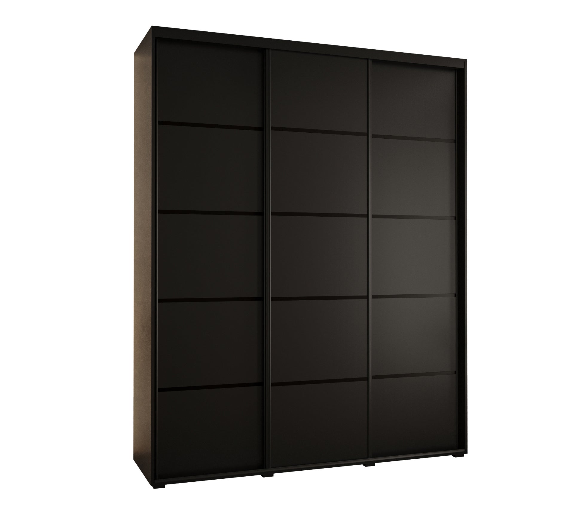 Szafa przesuwna wysoka Davos 4 200 x 60 x 235,2 cm czarny + czarny + u. czarny - Abiks Meble