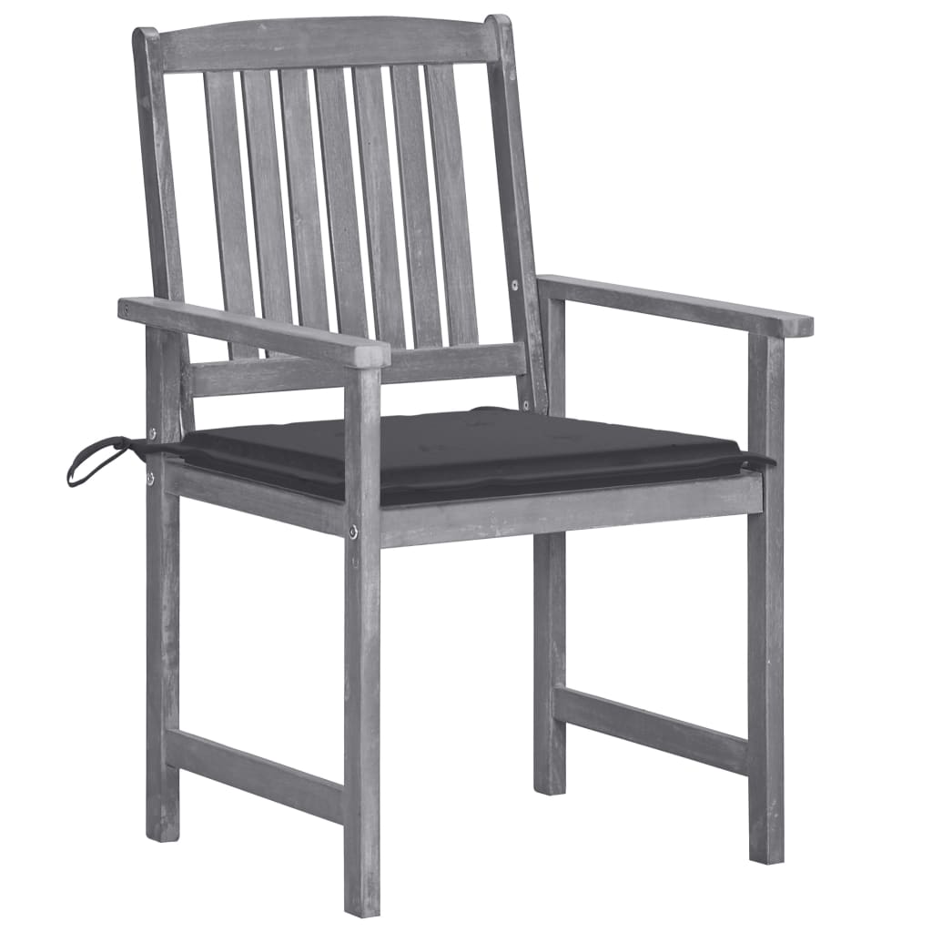 Chaise de jardin avec coussin Maison Exclusive en bois Gris - 2