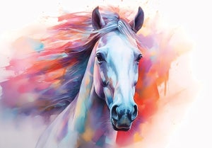 Tapisserie murale imprimée chevaux qui courent, art à