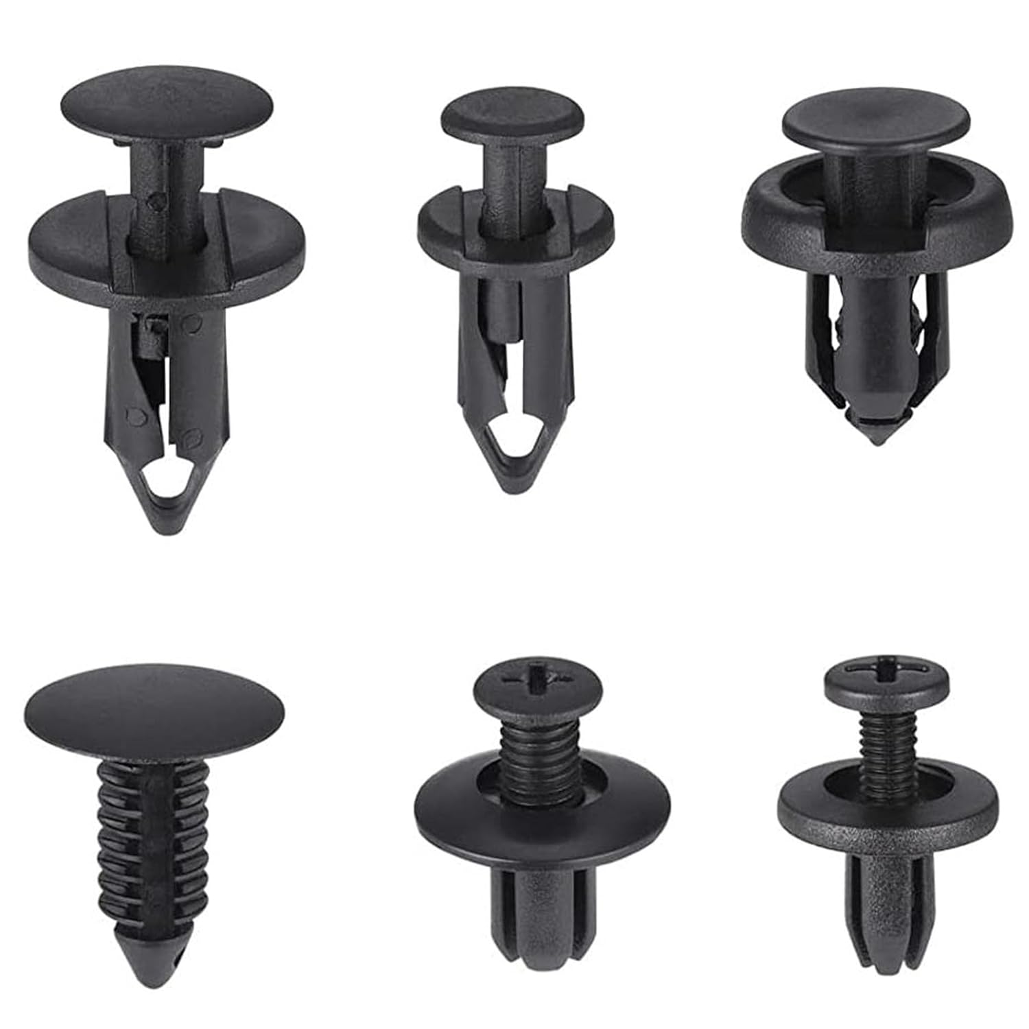 (190 piezas) Clips de remache de plástico para automóviles, 6 tamaños ...