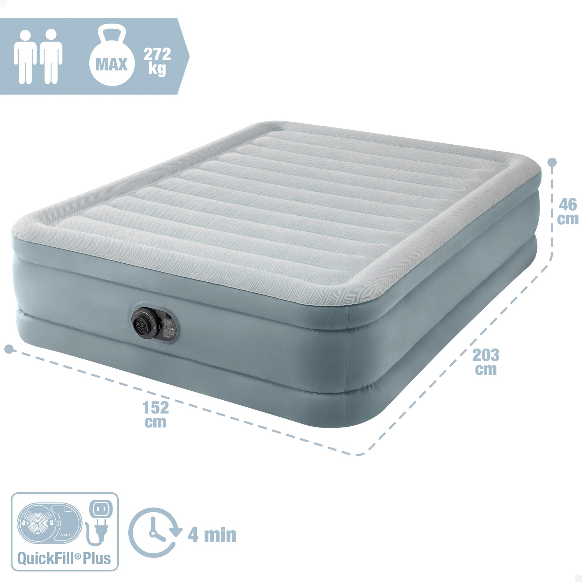 Matelas gonflable électrique Intex Premium Comfort - 2 places - 4
