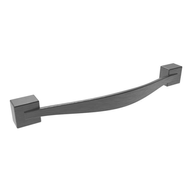FOSUN Poignée De Porte Style Wave - Aluminium - Noir - Longueur 600 Mm