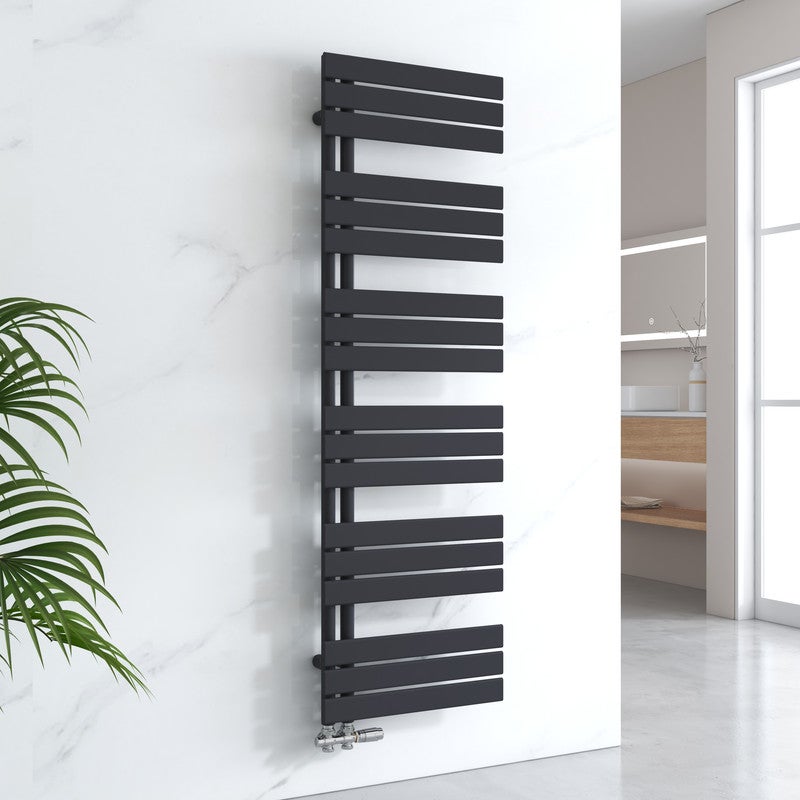 EMKE Grzejnik Łazienkowy 794W, 159,9x50 cm, 4 bar, do 8 m² – Czarny