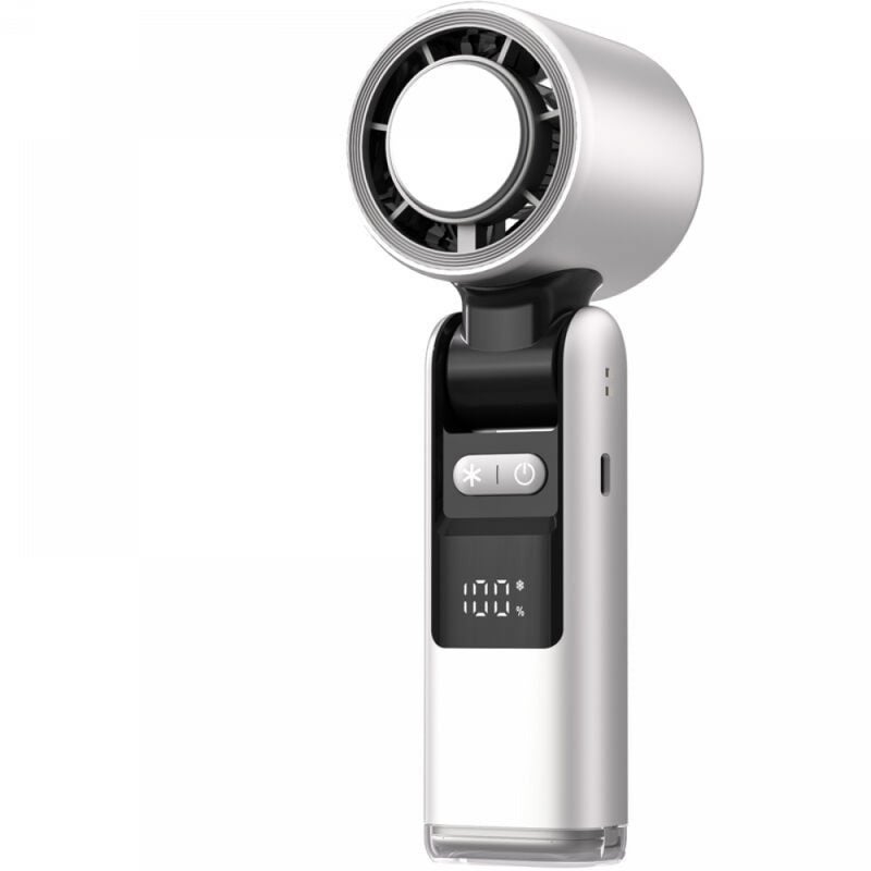 Przenośny wentylator, miniaturowy wentylator ręczny, cichy, akumulatorowy, 4000 mAh, 5 prędkości, mały wentylator z funkcją chłodzenia