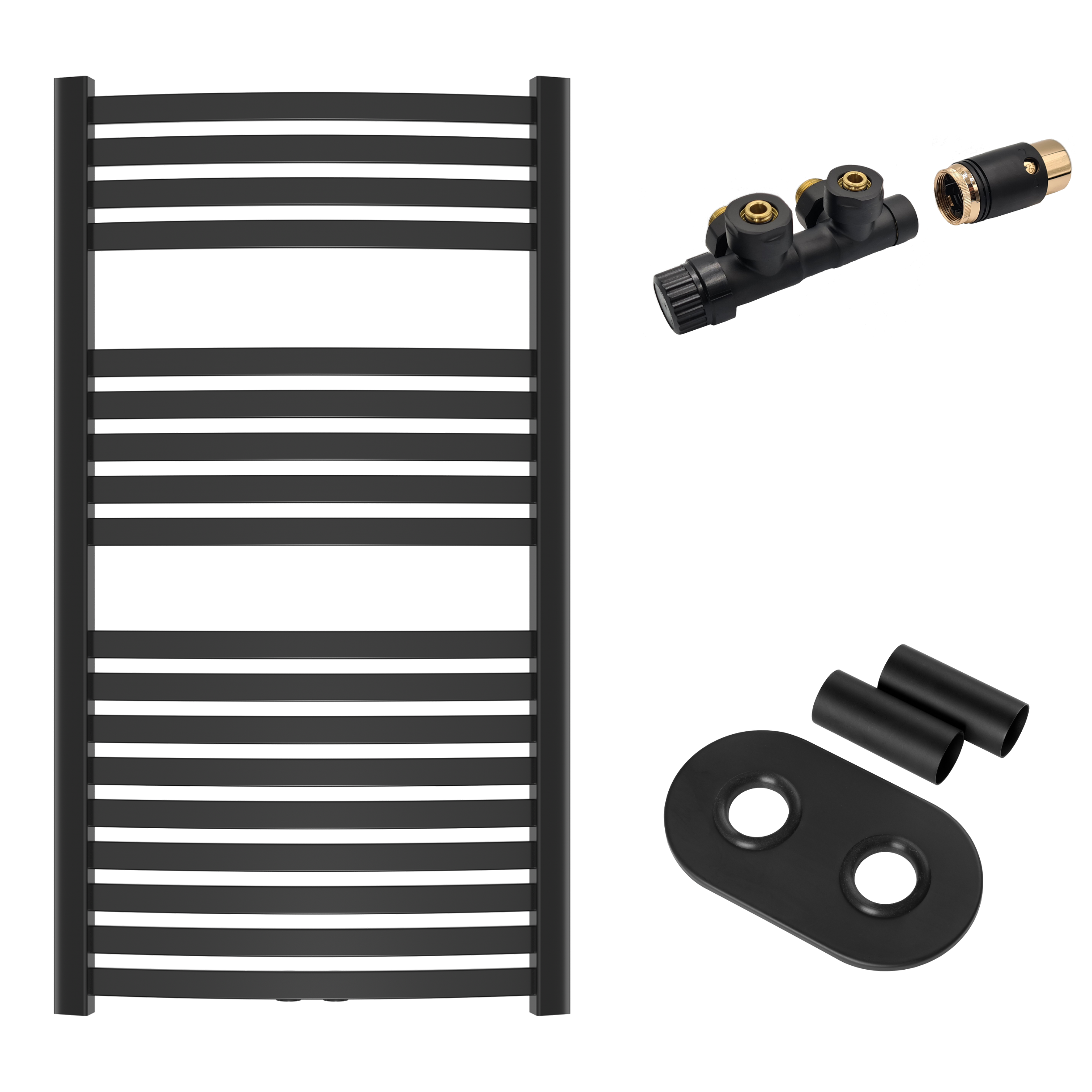 Grzejnik Łazienkowy Drabinka Kaloryfer do Łazienki 54x100 cm INVENA Czarny