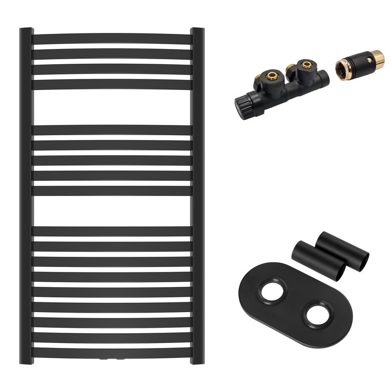 Grzejnik Łazienkowy Drabinka Kaloryfer do Łazienki 54x100 cm INVENA Czarny