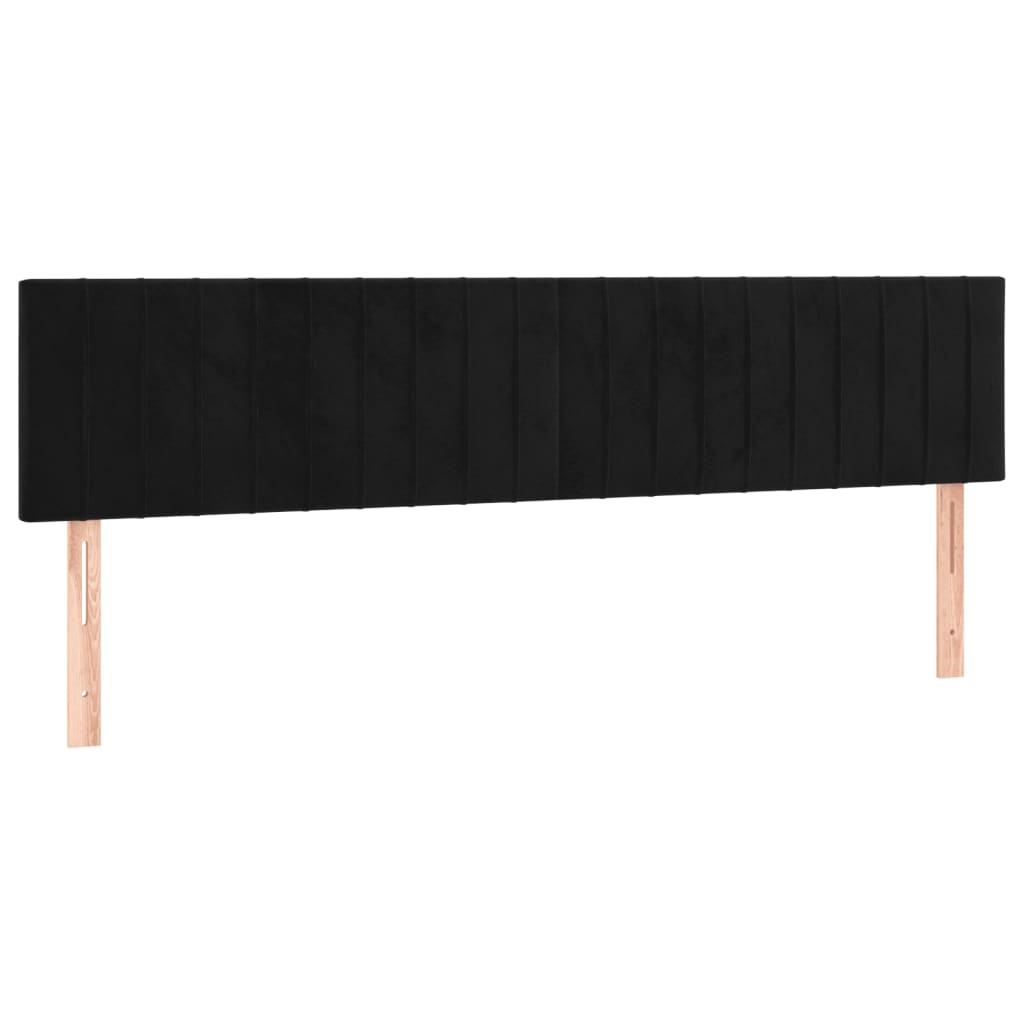 Cadre de lit sans matelas noir 120 x 190 cm velours - 8