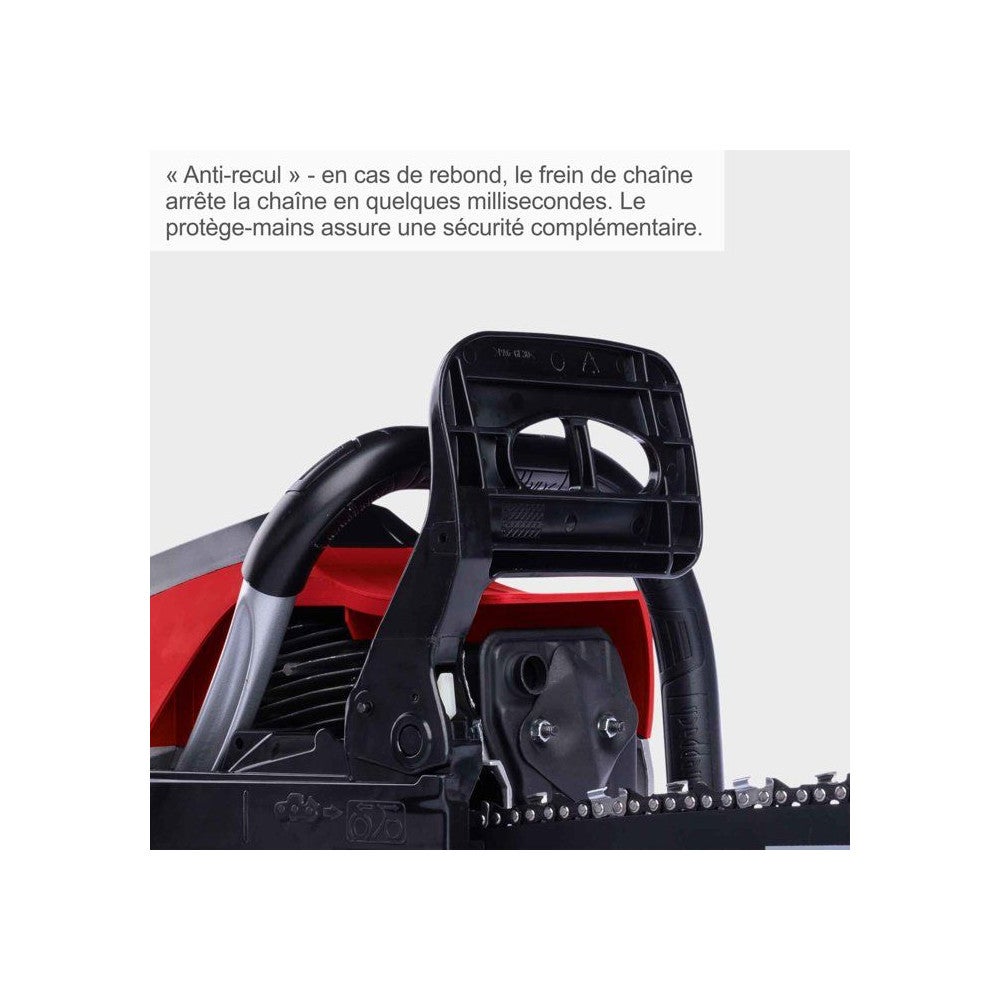 Scheppach Tronçonneuse thermique PCS53 - 53 cm³ - moteur 2 temps - longueur 51 cm - Ø de coupe max 47 cm - vitesse de coupe 21 m/s - réservoir 0,55L - 2